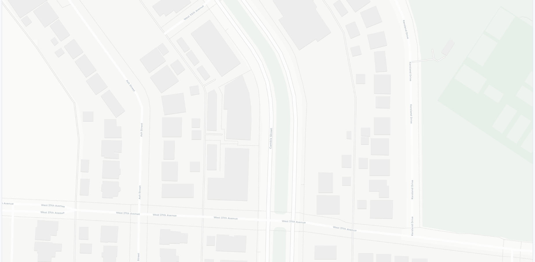 Clean Cambie Street map before analysis