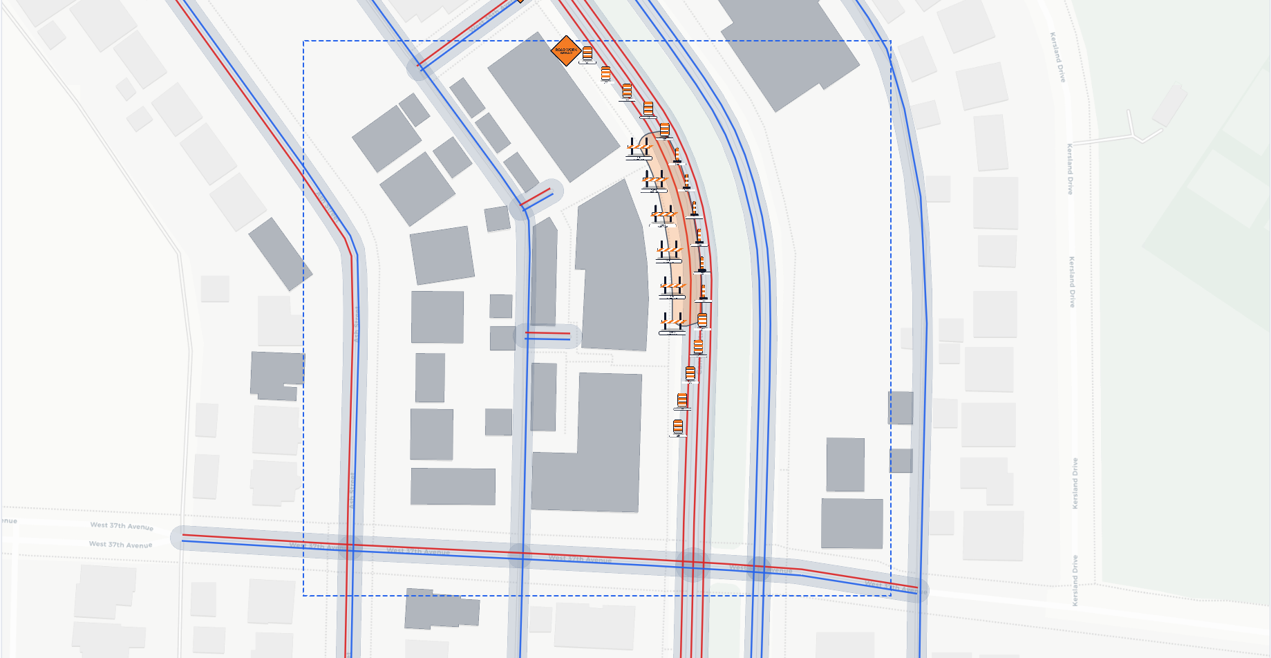 Generated ConePath traffic control plan